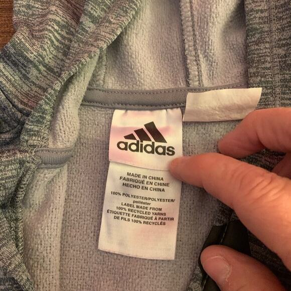 ADIDAS Boy’s One-Piece Hooded Zip Up Romper / Size: 9 Months - Picture 3 of 9